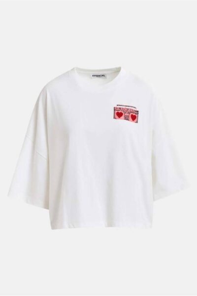 Hadio embroidered t-shirt off white Essentiel