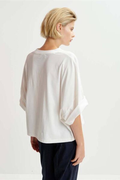 Hadio embroidered t-shirt off white Essentiel