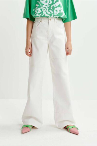 Haster panelled colour jeans off white Essentiel