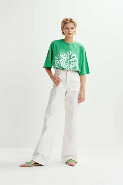 Haster panelled colour jeans off white Essentiel