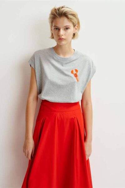 Hobster embroidered t-shirt nimbus cloud Essentiel