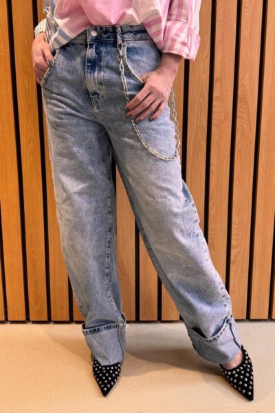 Huge barrel leg jeans aqua blue Essentiel