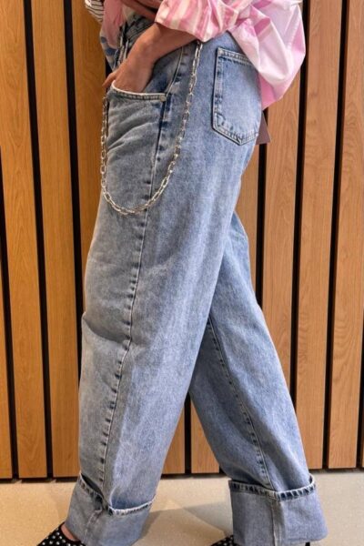 Huge barrel leg jeans aqua blue Essentiel