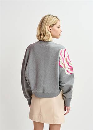 Gag sequin sweatshirt hurricane grey Essentiel