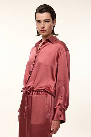 Marthe satin jacket marsala FEMMES du SUD