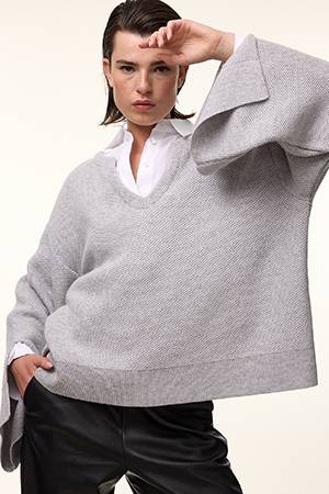 Manou shirt light grey FEMMES du SUD