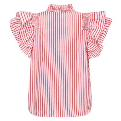 Dalila blouse creme red stripes Gossia