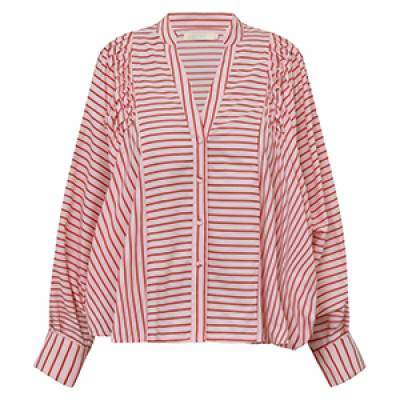 Lou shirt creme red stripes Gossia