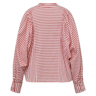 Lou shirt creme red stripes Gossia