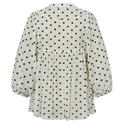 Reese dot blouse off white/black Gossia