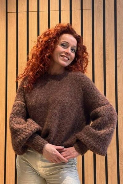 Valentina sweater cacao INTI Knitwear