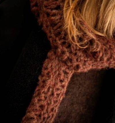 Caro long scarf cacao Inti Knitwear