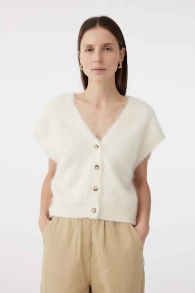 Constanze cardigan off white Knit-ted