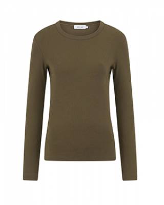 Kaley top dark olive Knit-ted