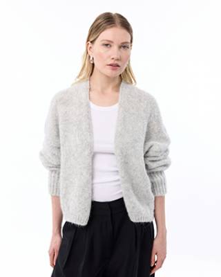 Becky cardigan light grey Knit-ted