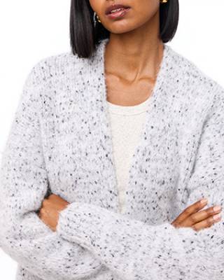 Pomme cardigan light grey Knit-ted