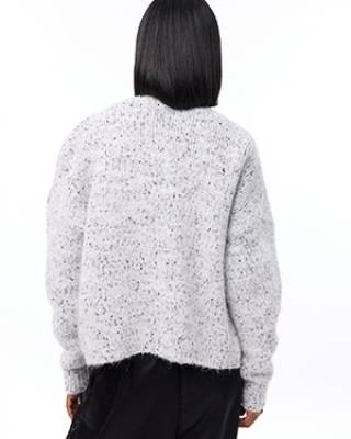 Pomme cardigan light grey Knit-ted