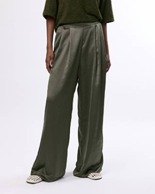 Deyne pants dark olive Knit-ted