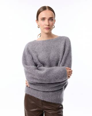 Amanda pullover mid grey Knit-ted