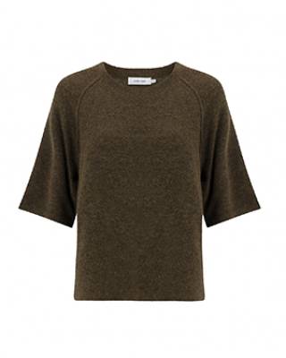 Ava pullover dark olive Knit-ted