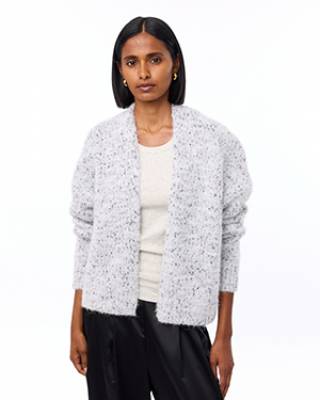 Pomme cardigan light grey Knit-ted