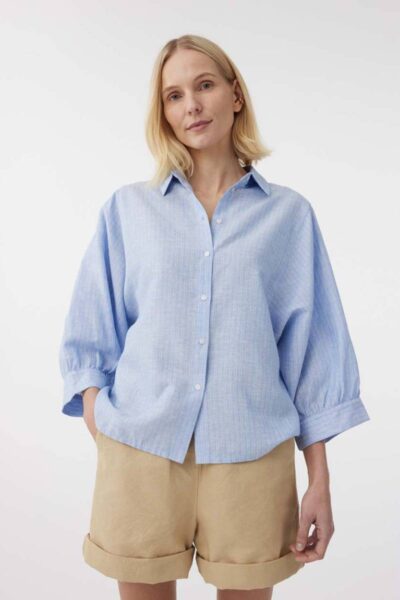 Bette blouse light blue Knit-ted