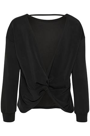 Elle knot blouse black My Essential Wardrobe