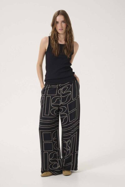 Kelly pant black aop My Essential Wardrobe