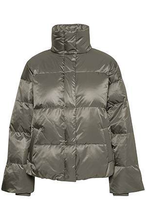 Glossy down jacket castor green MEW