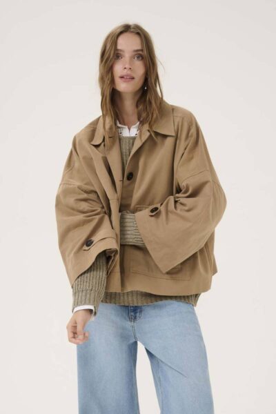 Lyon os short jacket sepia My Essential Wardrobe