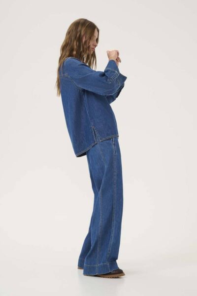 Hilma 171 wide pant m-blue My Essential Wardrobe