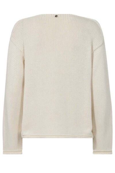 Bine v-neck knit ecru Mos Mosh