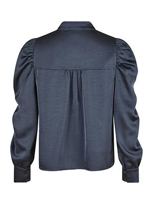 Rosslyn heavy sateen blouse midnight blue Neo Noir