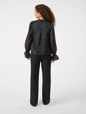 Amara bedazzled blouse black Neo Noir