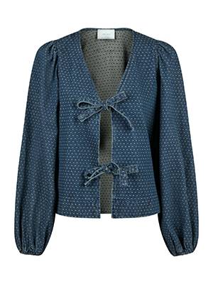 Silvi overdyed dot blouse ash blue Neo Noir