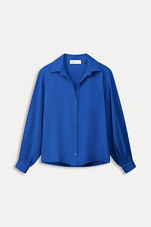 Voilet blouse shimmer blue Pom Amsterdam
