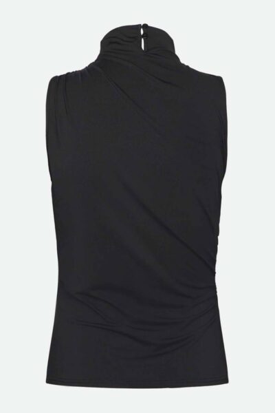 Billie sl drape top black Rosemunde