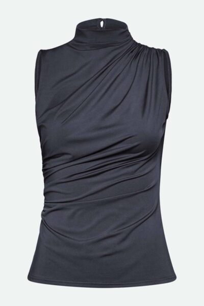 Billie sl drape top dark blue Rosemunde