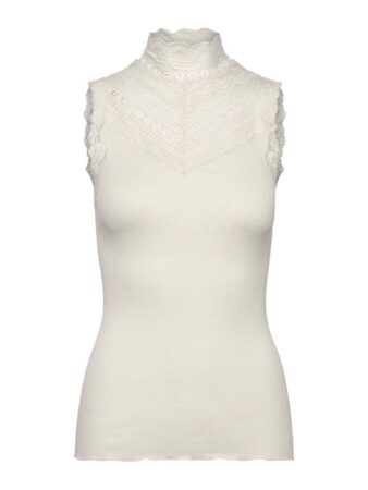 Benita sl turtleneck lace top ivory Rosemunde