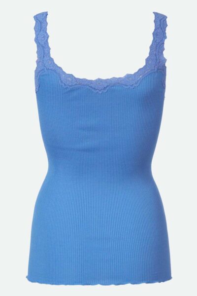 Babette sl deep back lace top blue heave Rosemunde