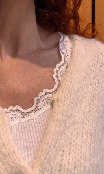 Silk top lace new white Rosemunde Copenhagen