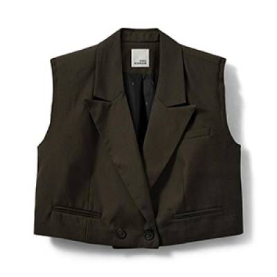 Twill short vest olive Sofie Schnoor