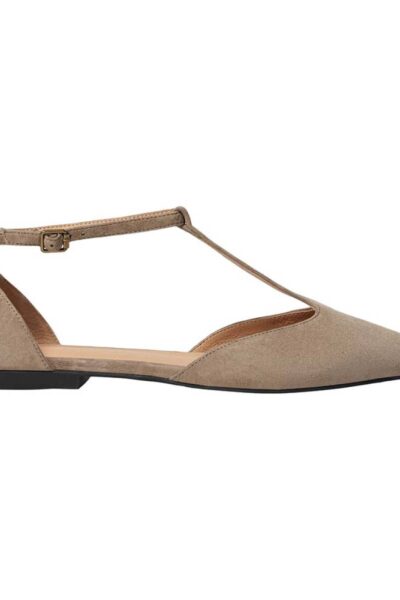 Flat shoe dark sand Sofie Schnoor