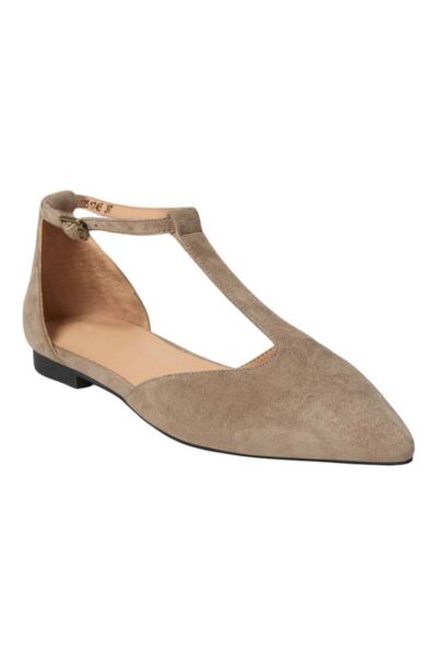 Flat shoe dark sand Sofie Schnoor