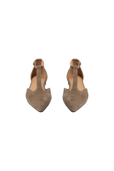 Flat shoe dark sand Sofie Schnoor