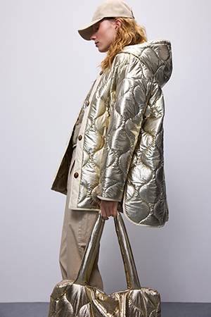 Jacket quilted metallic dune Summum