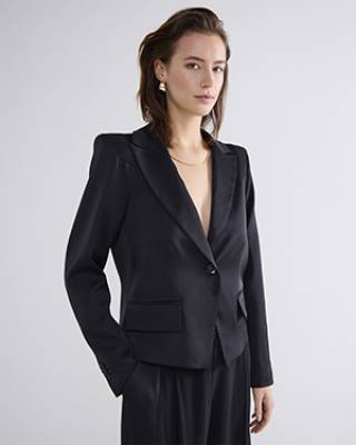 Blazer crepe viscose blend black Summum Woman