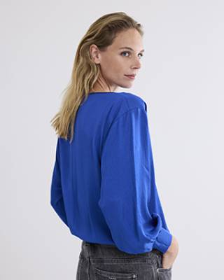 Top batwings silky touch royal blue Summum