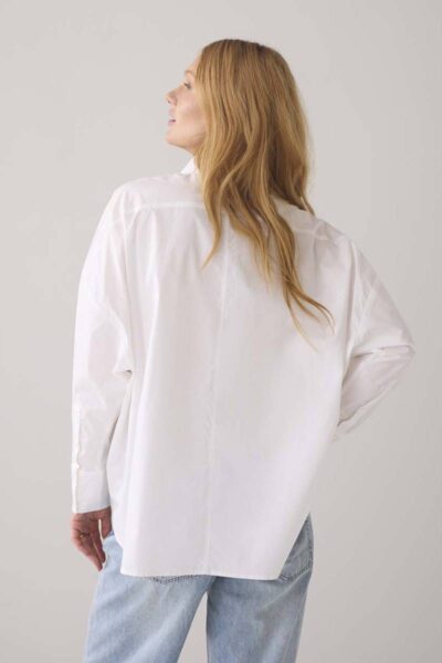 Fancy button blouse crispy polin off white Summum