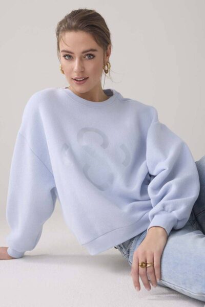 Sweatshirt vintage sweat powder blue Summum